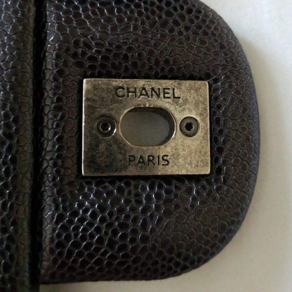 SOLD CHANEL Jumbo Grey/Black Easy Flap - Picture 2 of 8